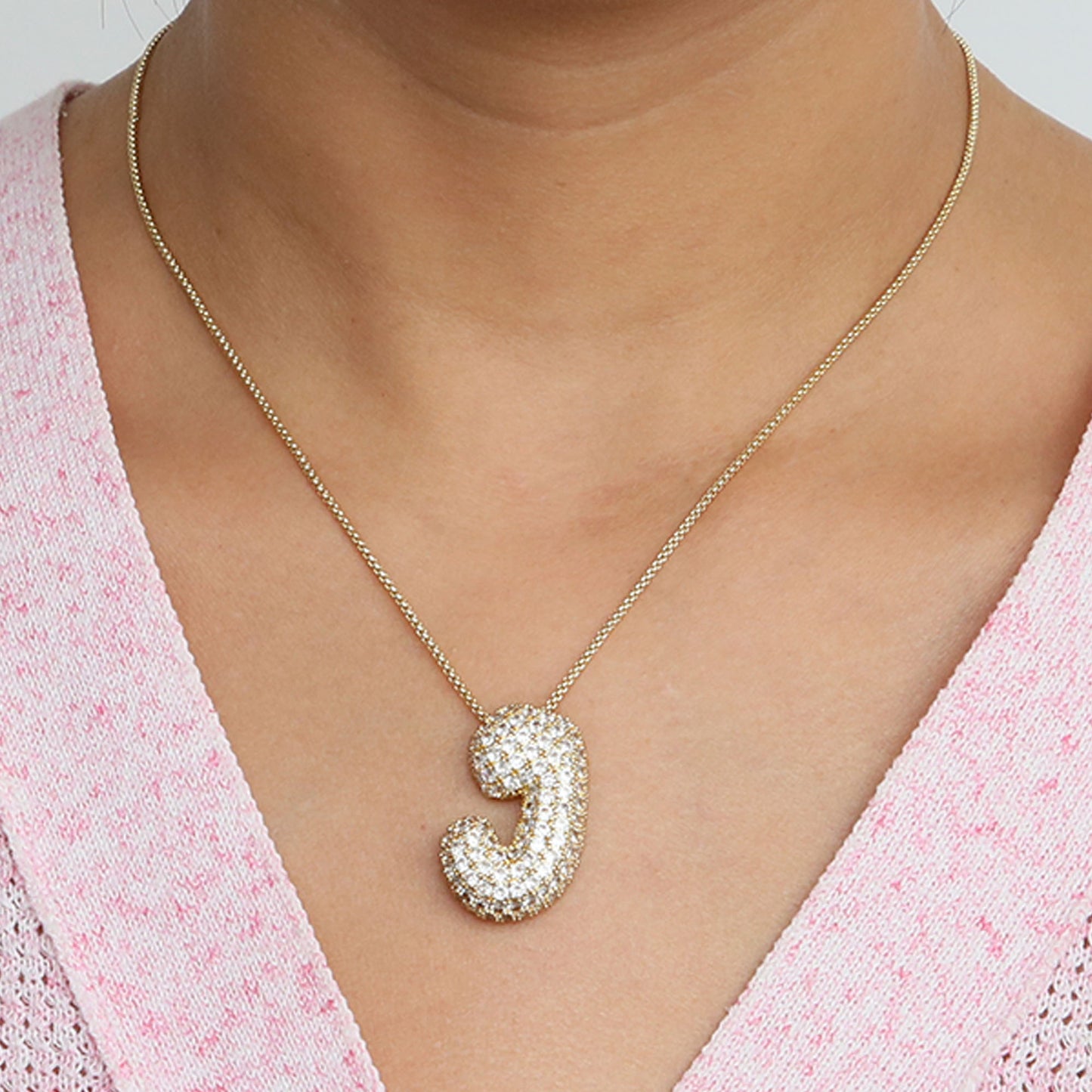 Bubble Initial Necklace