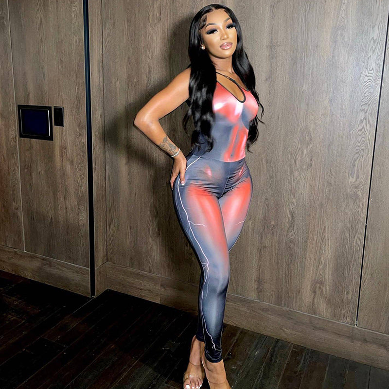 Body Print Jumpsuit