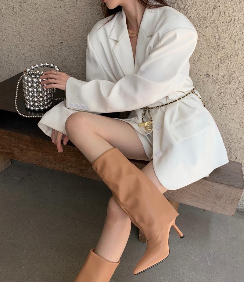 Cuffed Leather Boots