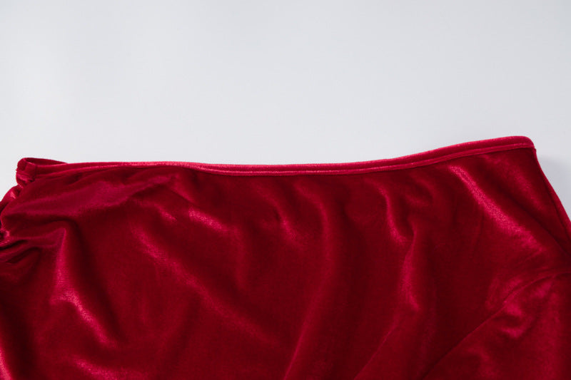 One Shoulder Long Sleeve Dress