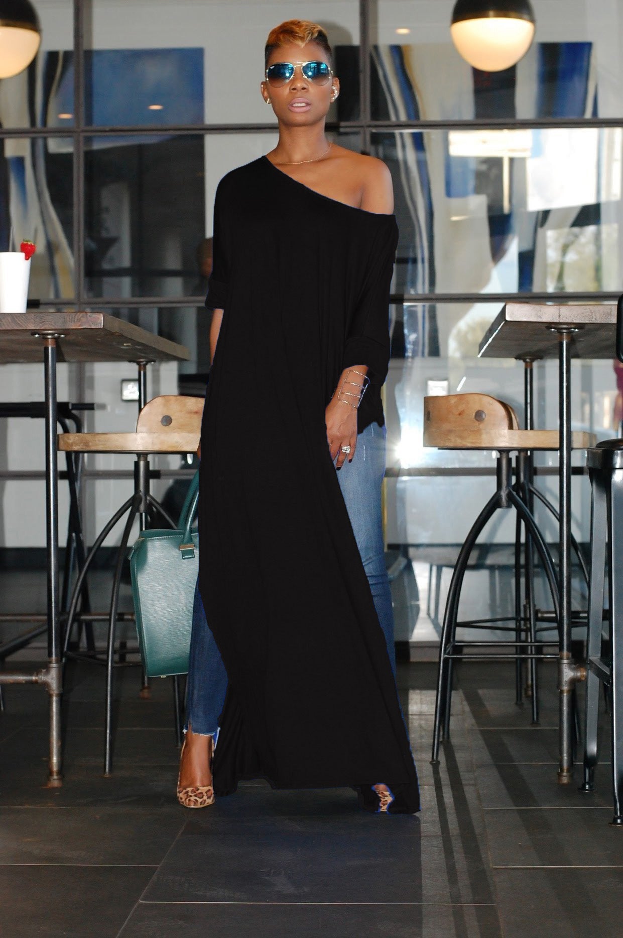 One Shoulder X-Long Maxi Top