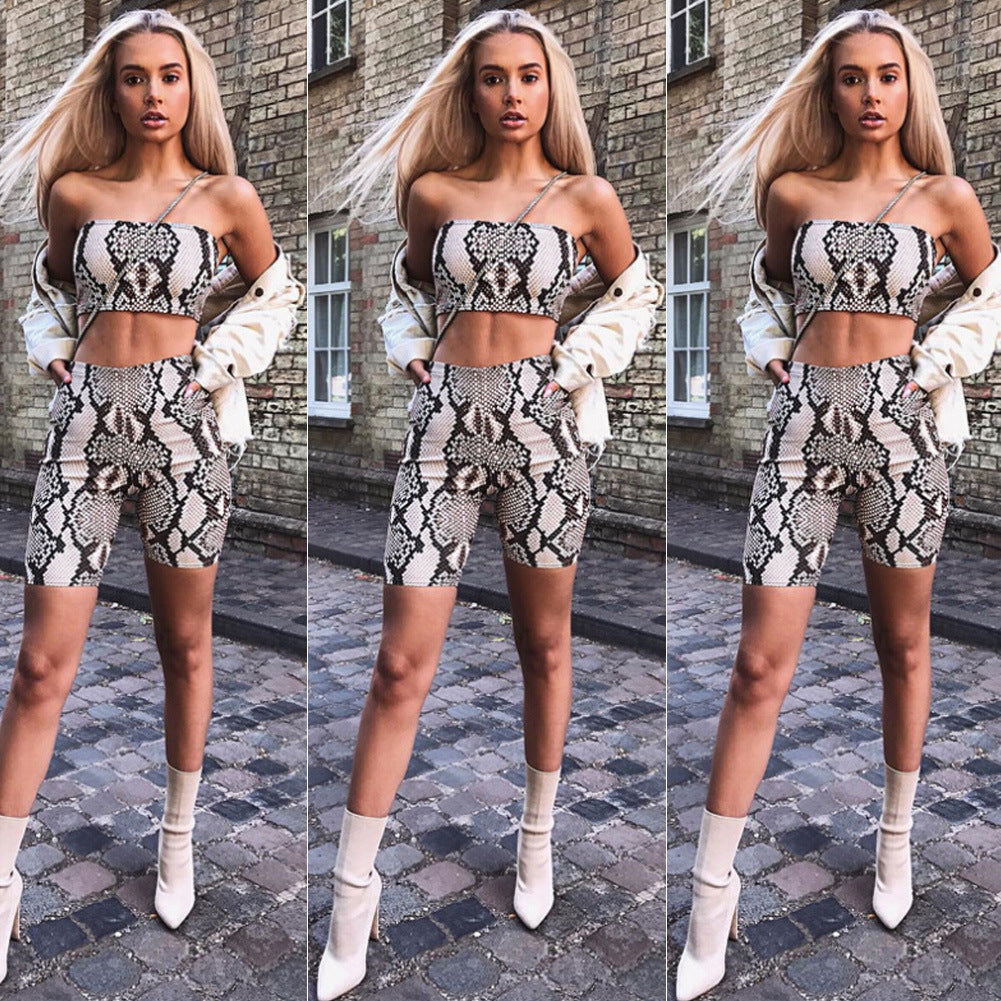Two-Piece Biker Shorts Set