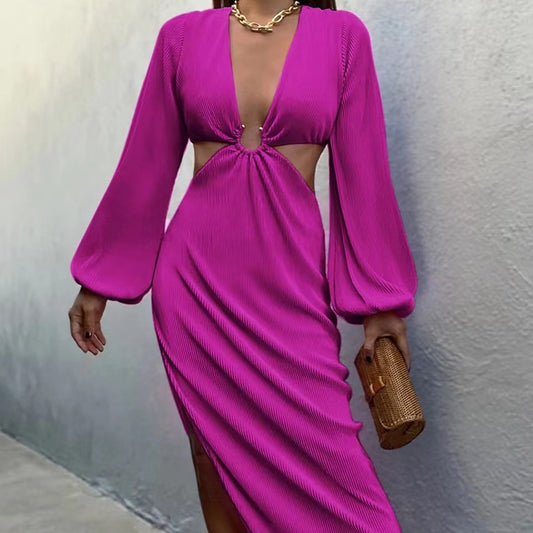Pleated Waistless Dress