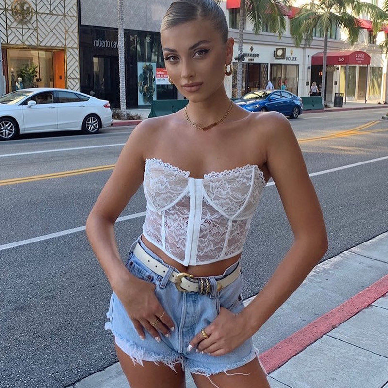 Lace Corset Crop Top