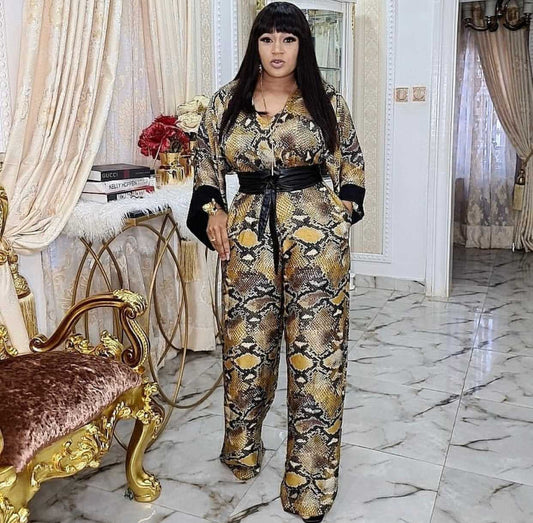 Snake Print Jumpsuit