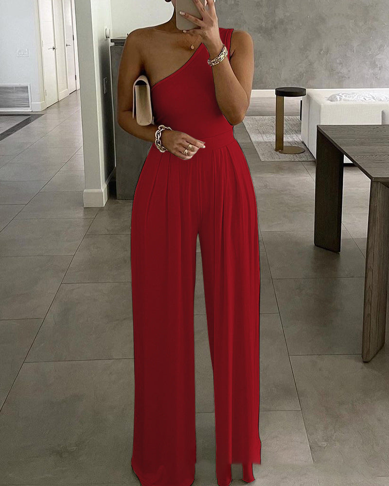 One Shoulder Jumpsuit
