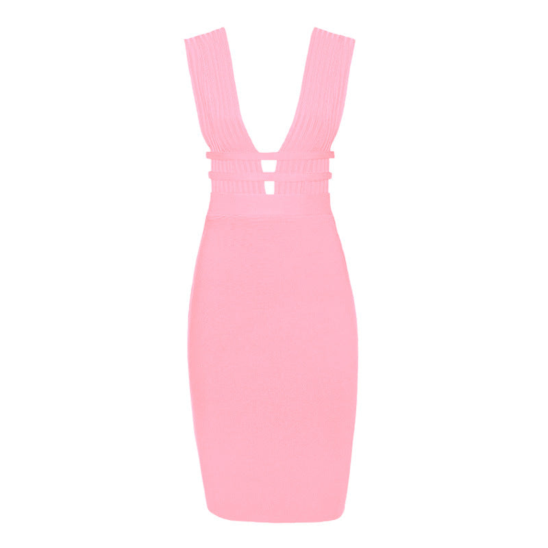 Deep Plunge Bandage Dress