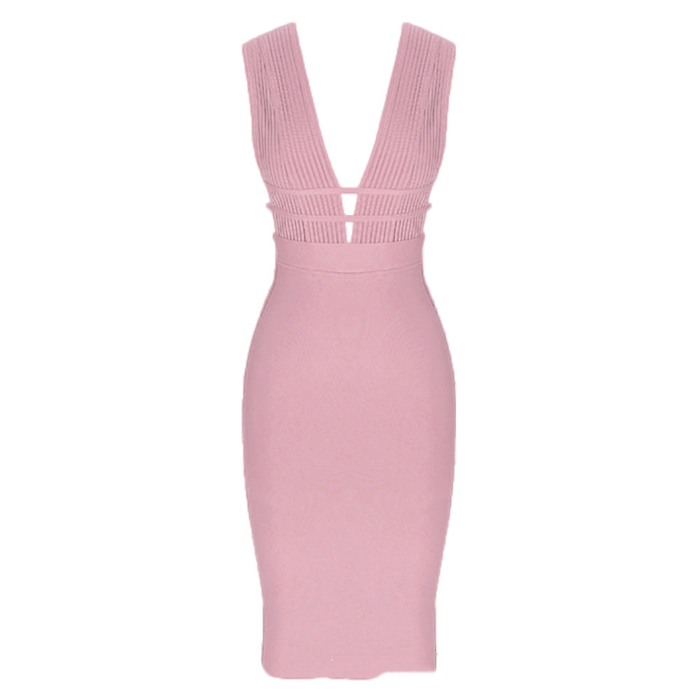 Deep Plunge Bandage Dress