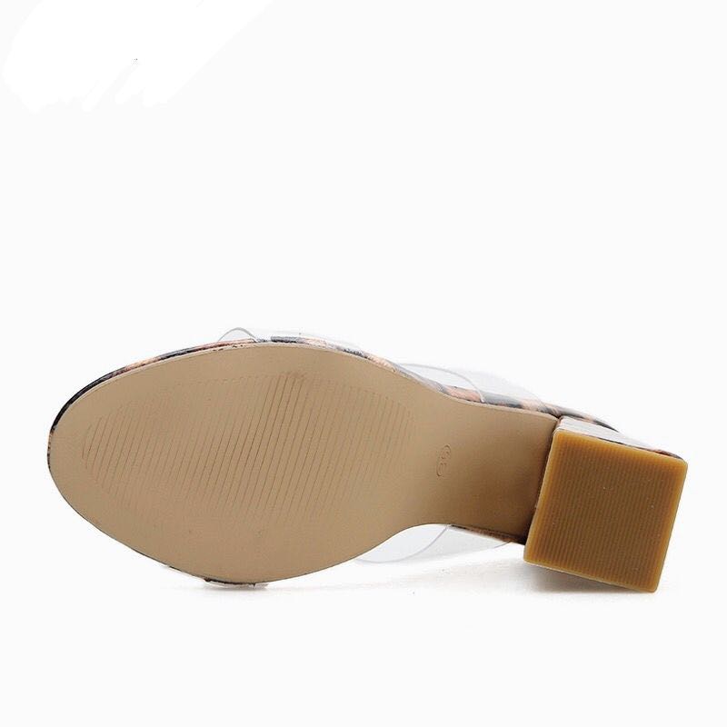 Square High Heel Sandals