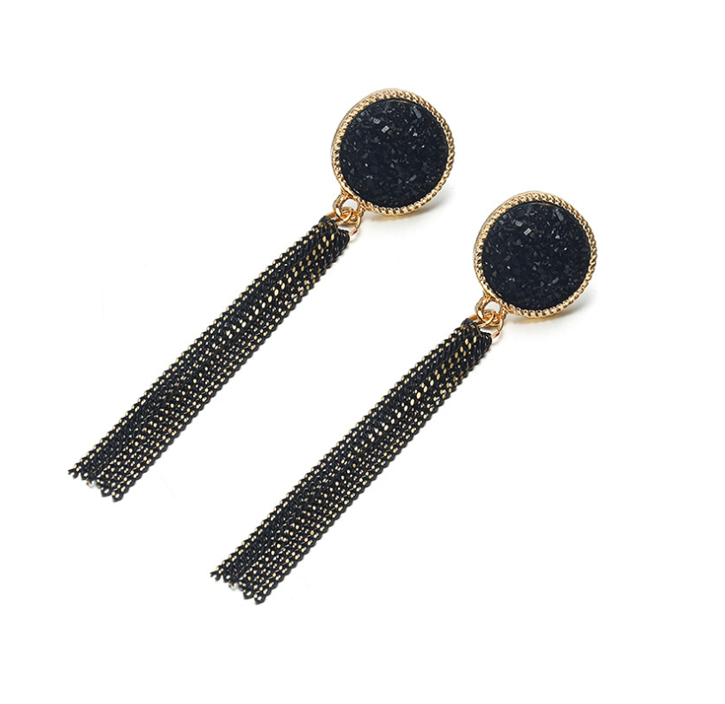 Geometric Tassel Earrings