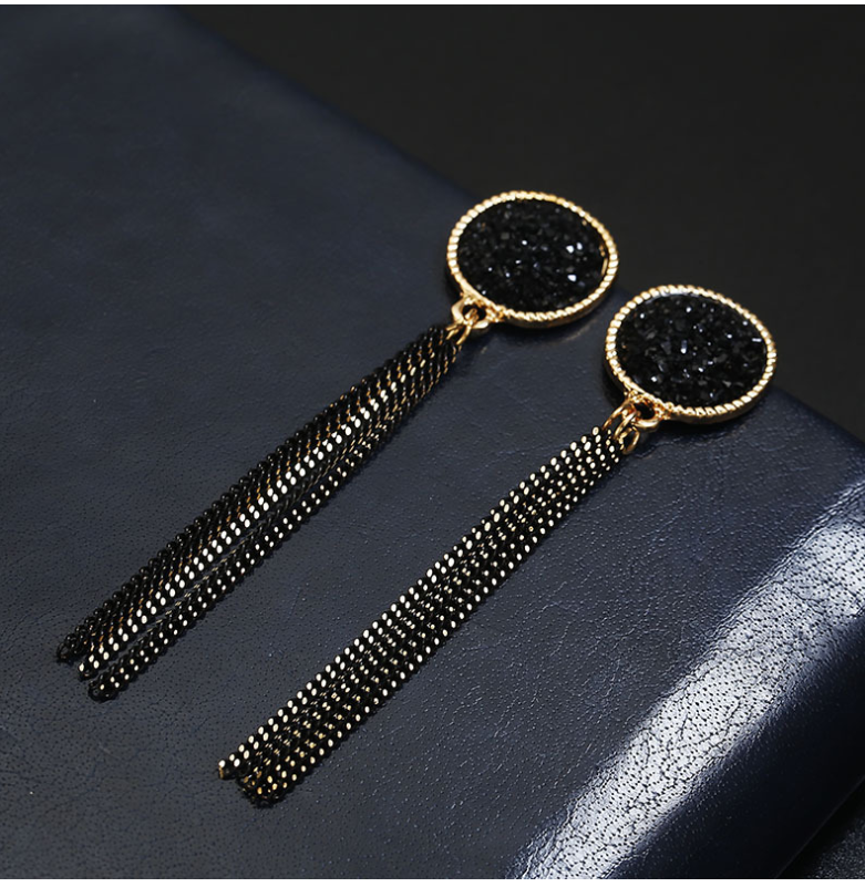 Geometric Tassel Earrings