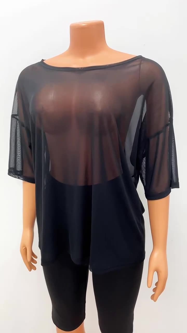 Mesh Biker Shorts Set