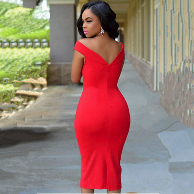 Off-the-Shoulder Midi Dress