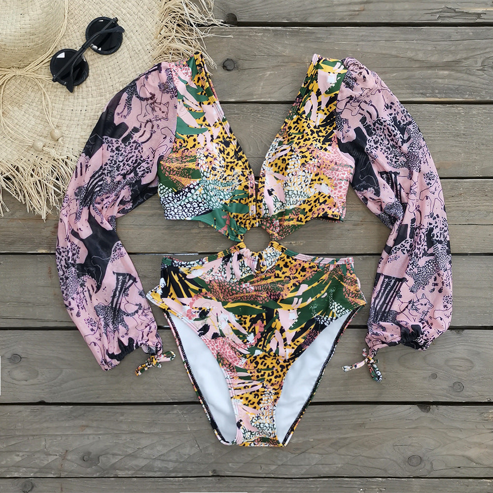 One Piece Long Sleeve Swimsuit