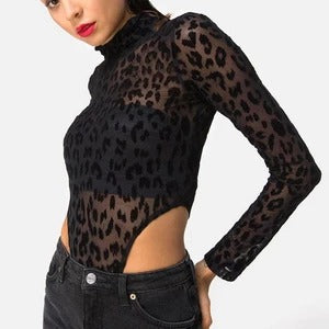 Leopard Mesh Bodysuit