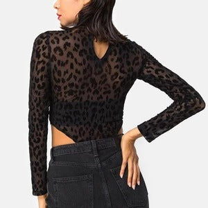 Leopard Mesh Bodysuit