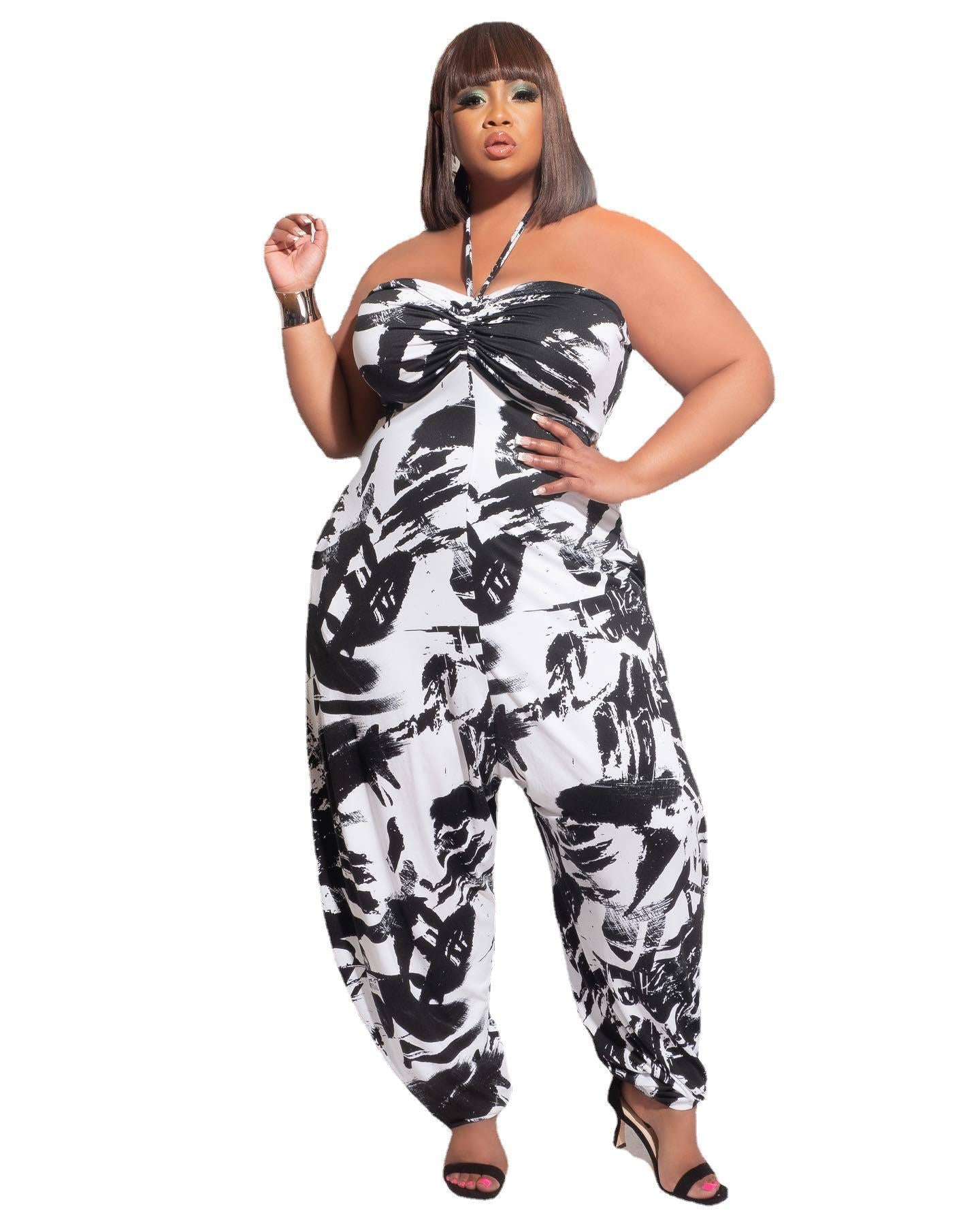 Printed Halter Jumpsuit