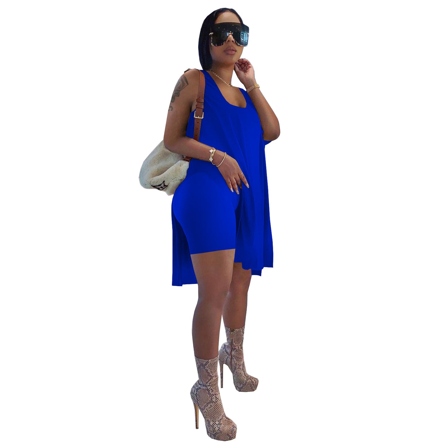 Tank Top Biker Shorts Set