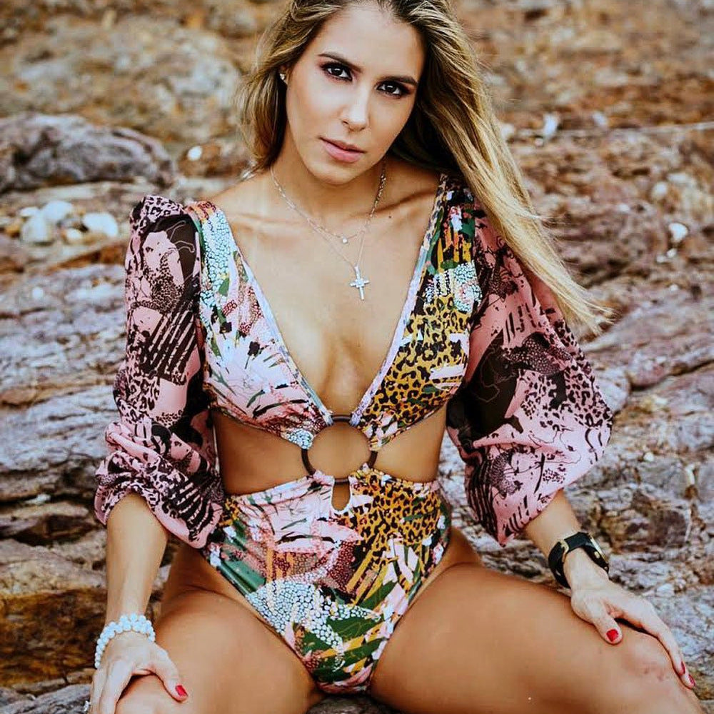 One Piece Long Sleeve Swimsuit