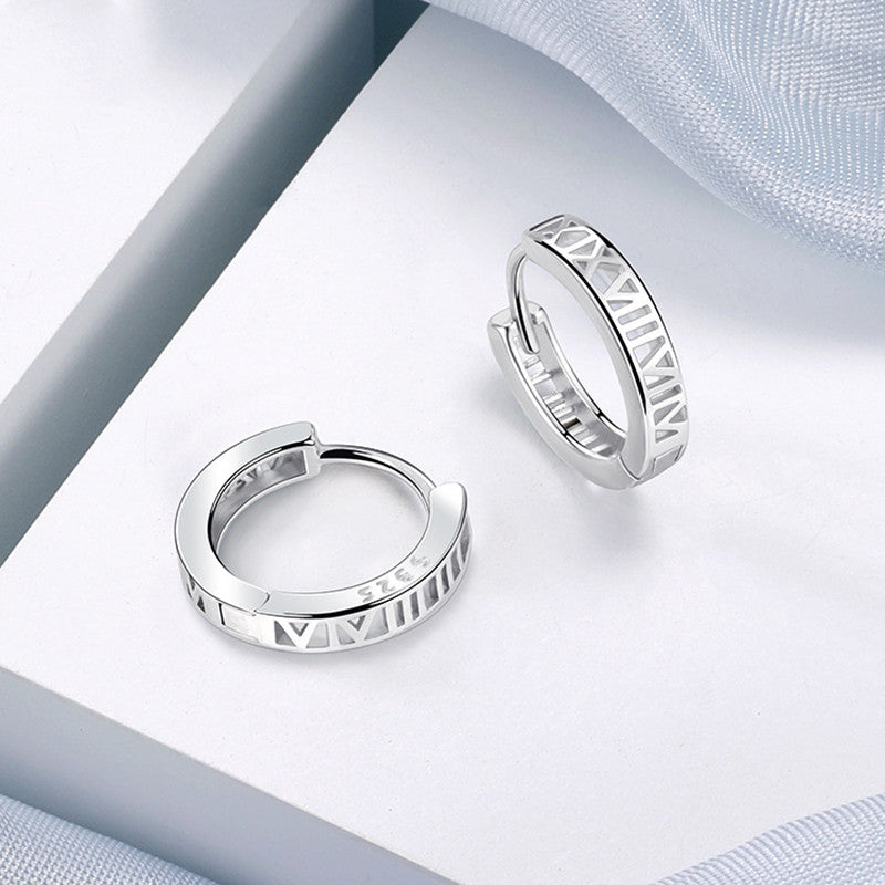 Sterling Silver Roman Earrings