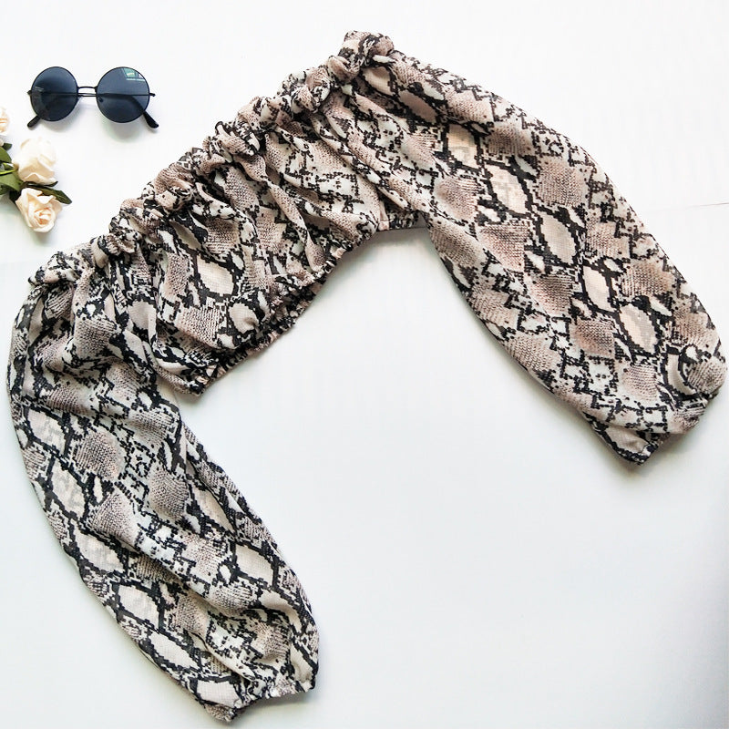 Snake Print Swim Top