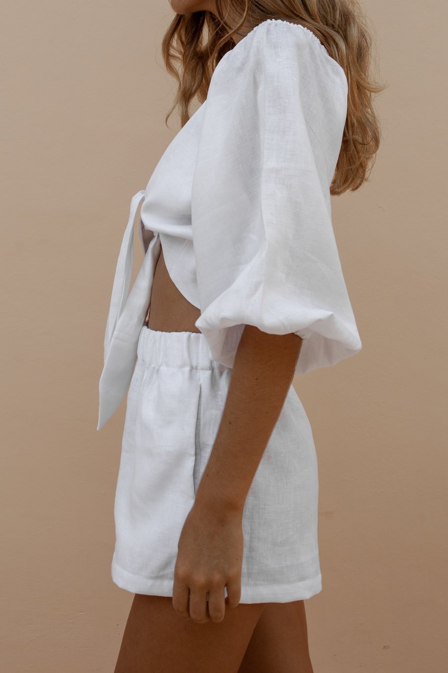 Tie Front Shorts Set