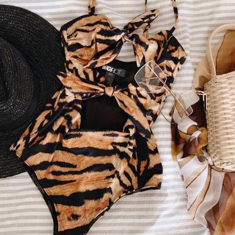 One-Piece Animal Print Swimsuit