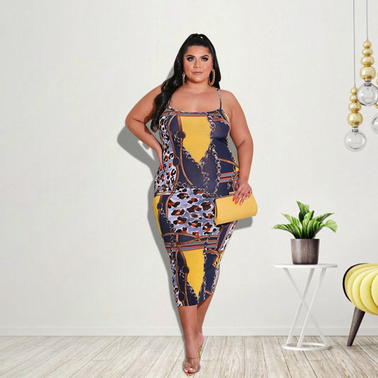 Printed Midi Dress