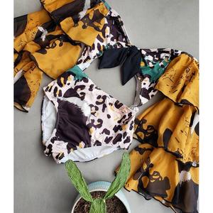 Ruffle Sleeves Swimsuit