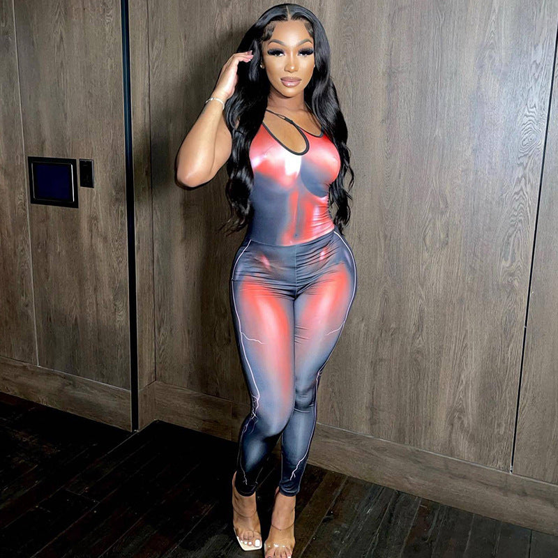 Body Print Jumpsuit