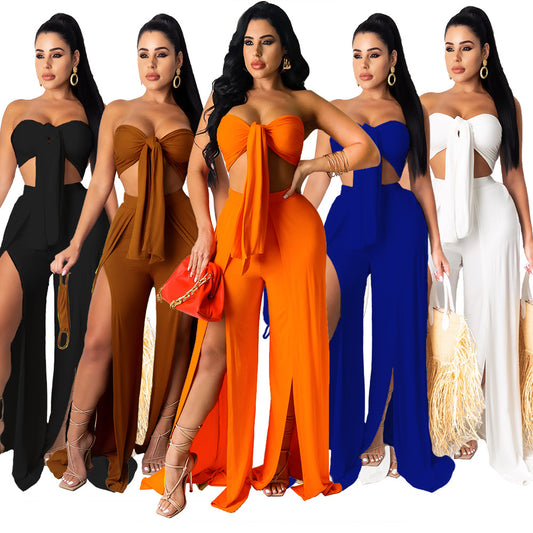 Tie Front Pants Set