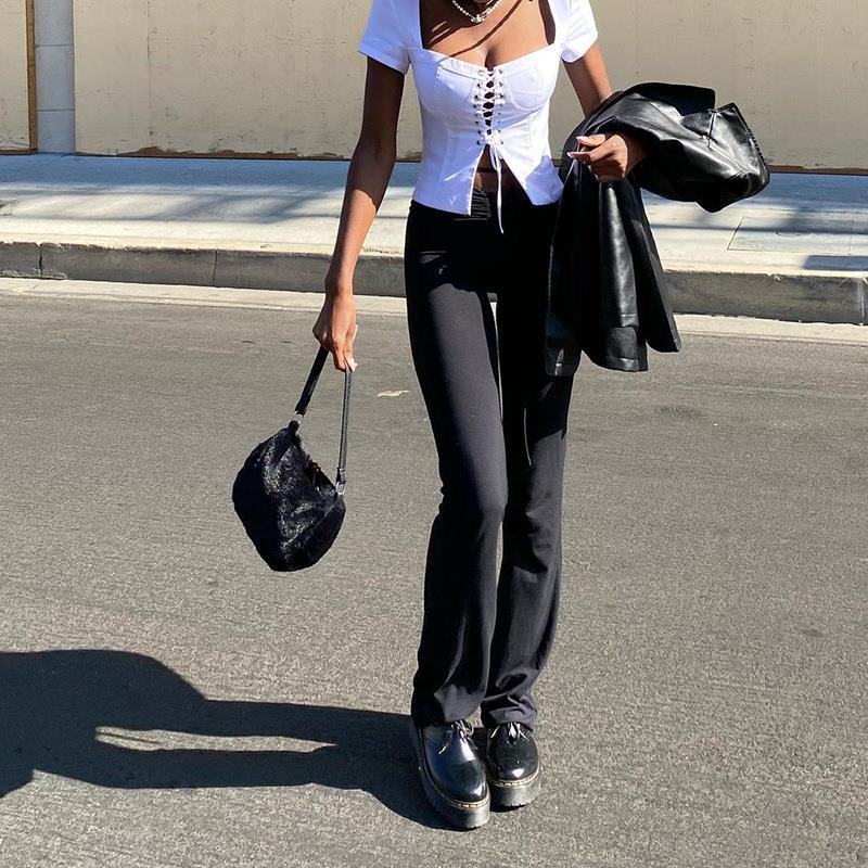 One Line Collar Strap Top