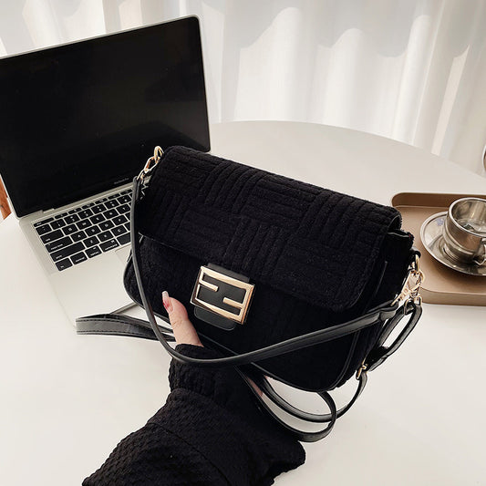 Velvet Baguette Bag