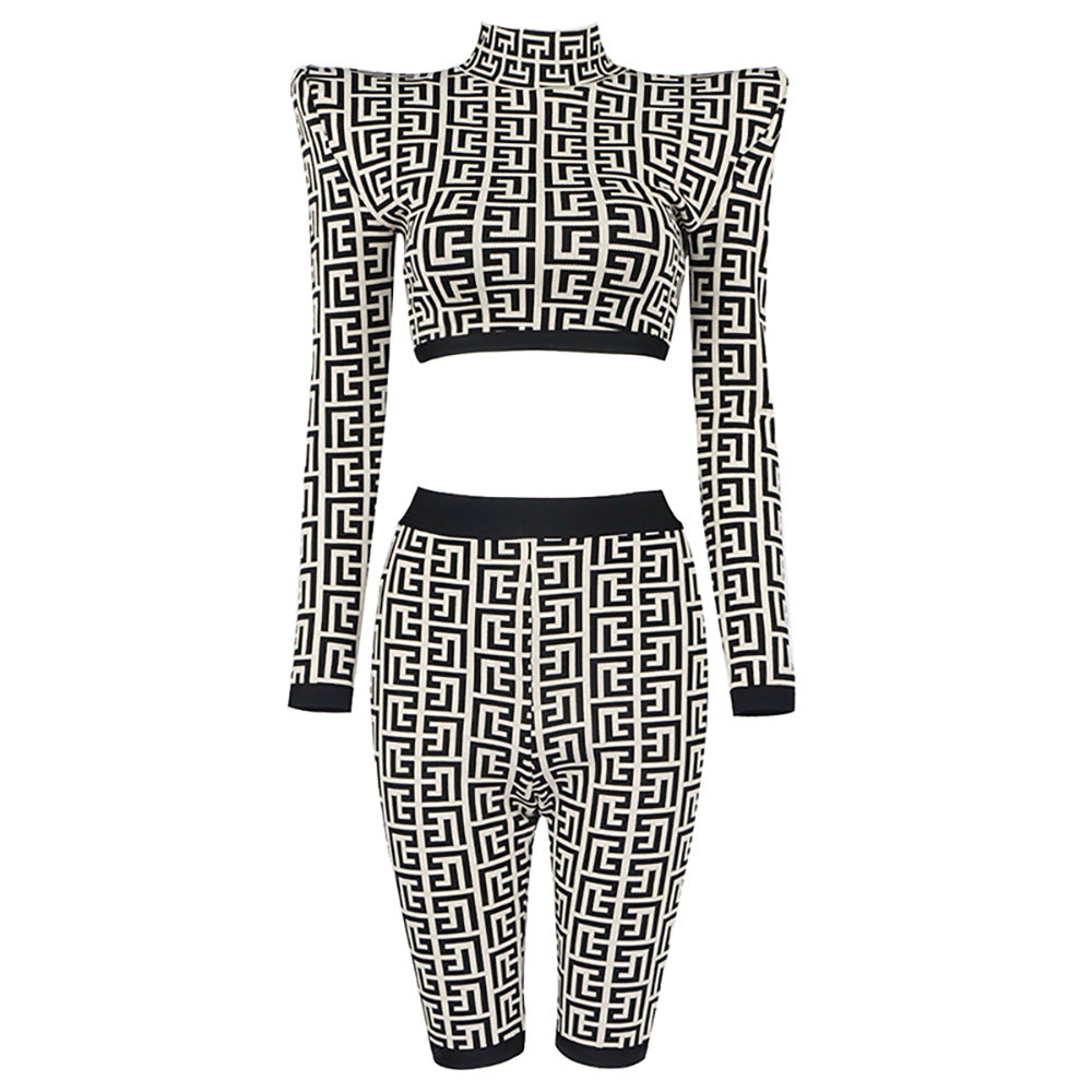 Slim Fit Top And Stretch Shorts Set