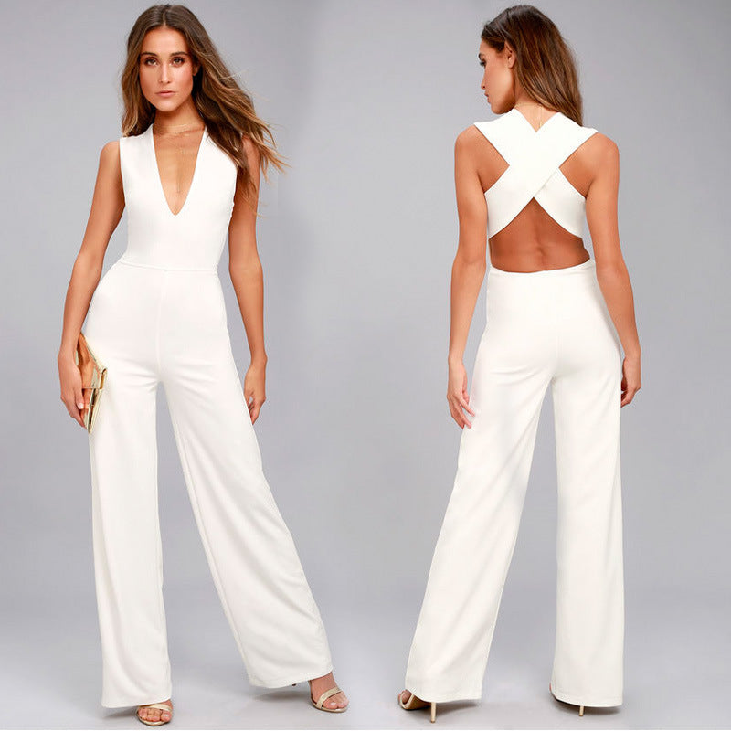V-Neck Jumpsuit