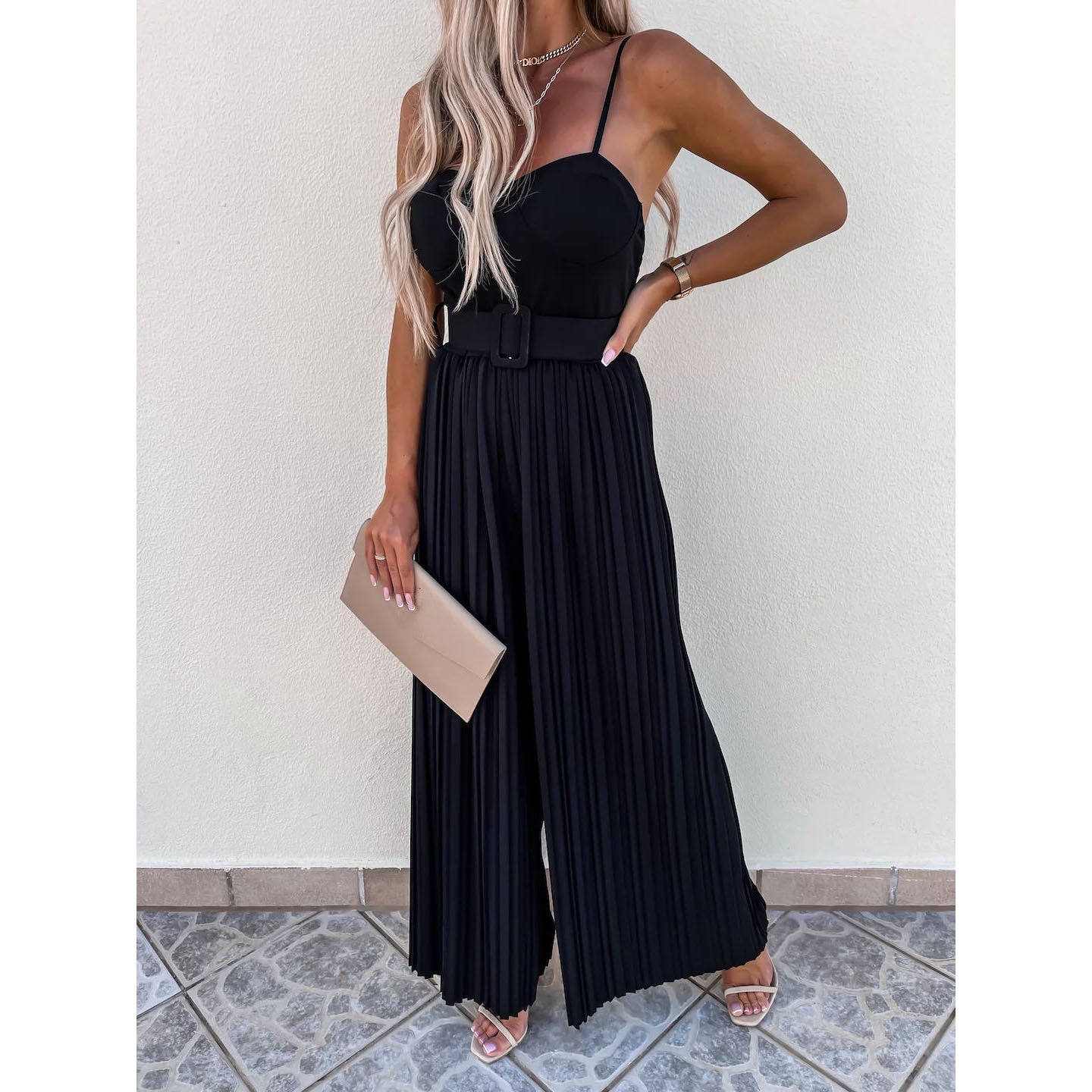 Pleated Jumpsuit
