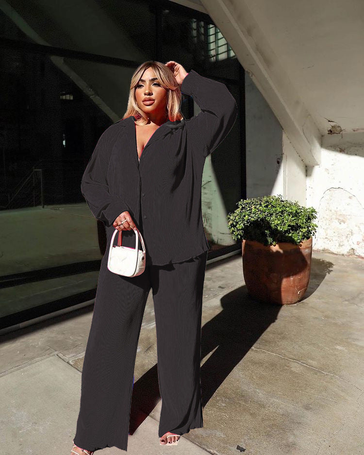 Pleated Pants Set