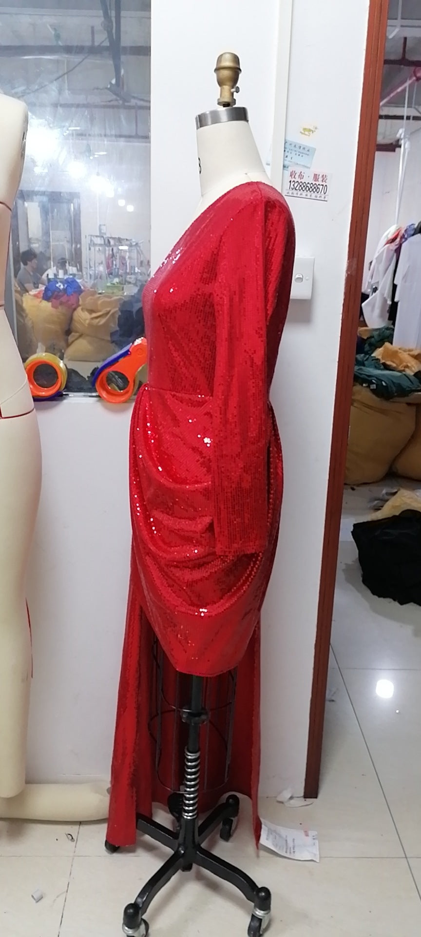 Sequin One Shoulder Dress