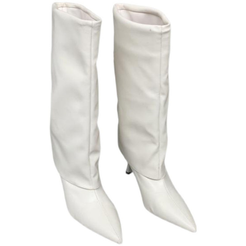 Cuffed Leather Boots